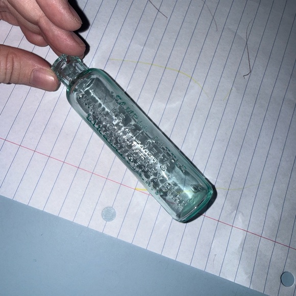 Antique Blue Glass Apothecary Mini Bottle Dr. Kilmer's Swamp-Root Elixir - Picture 4 of 6